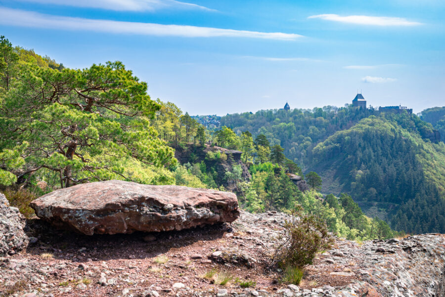 blick auf burg nideggen im kreis düren
