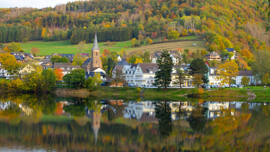 blick auf simmerath am rursee