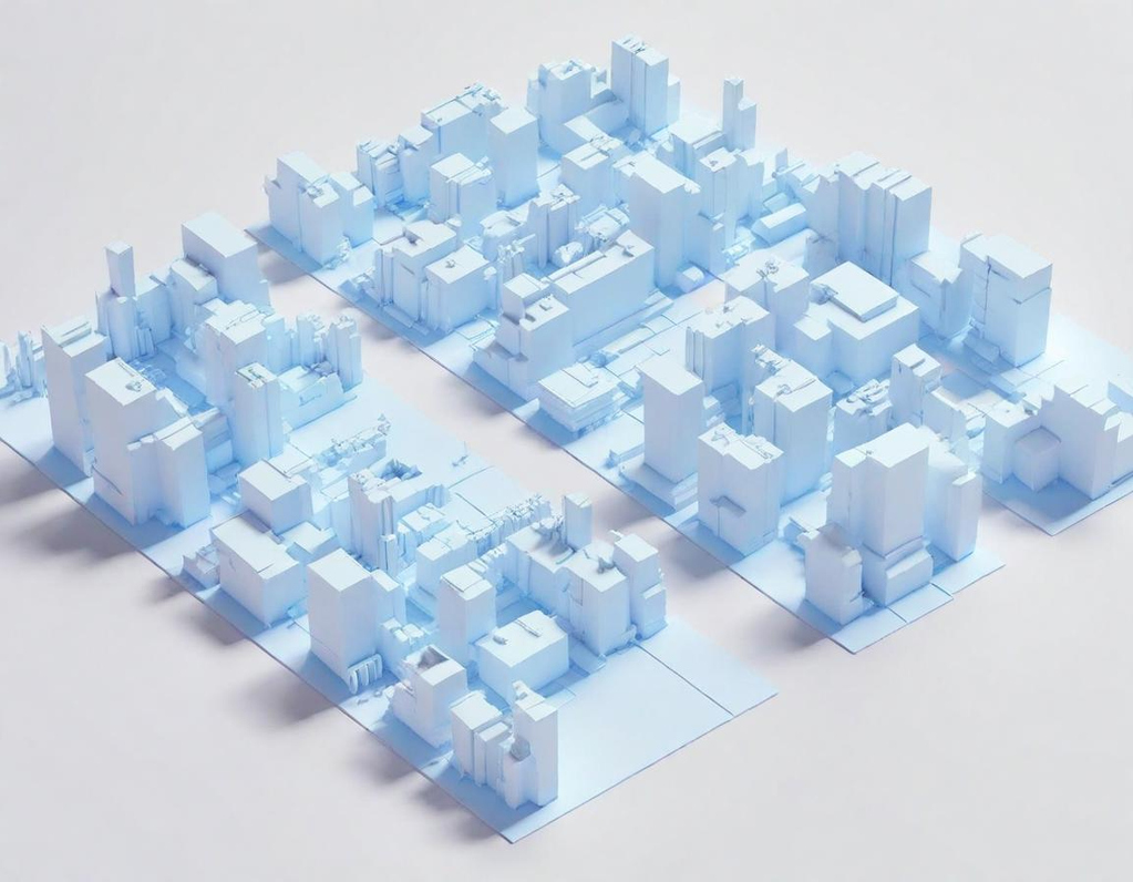 stilisierter blick über einen ort