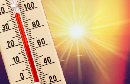 blick auf ein thermometer